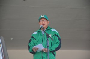 Menteri Agama RI Lukman Hakim Saefuddin memberikan sambutan dalam acara pembukaan PIONIR ke-VII PALU.