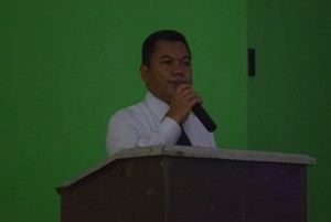 Dr. H. Farihin, M. Pd membuka acara PIN MKM dan Lustrum V di ICC.