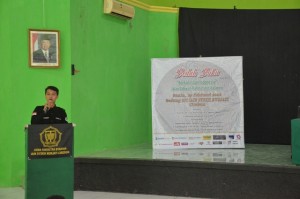 Sambutan Ketua Pelaksana kegiatan Leadership School DEMA FSEI.