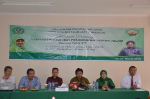 Direktur Pascasarjana membuka acara Visitasi Prodi (S2) MPI dan PAI Tahun 2016.