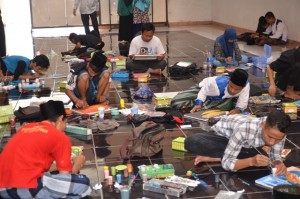 Kaligrafi salah satu cabang yang di lombakan dalam acara GBA HMJ PBA Fakultas Ilmu Tarbiyah dan Keguruan Tahun 2016.