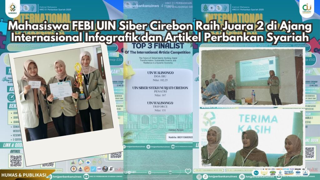 Mahasiswa FEBI UIN Siber Cirebon Raih Juara 2 di Ajang Internasional Infografik dan Artikel Perbankan Syariah