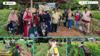 Dr. Anwar Sanusi berdiskusi mengenai ekoteologi dan pelestarian lingkungan bersama masyarakat di Desa Sarwadadi.