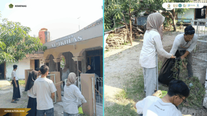 Gerakan Mushola Bersih oleh mahasiswa KKN UIN Siber Syekh Nurjati Cirebon di Desa Barisan.
