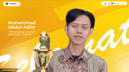 Muhammad Abdul Adim mahasiswa Ekonomi Syariah FEBI UIN Siber Syekh Nurjati Cirebon meraih Juara Terbaik 2 KTIQ MTQ Kabupaten Kuningan.