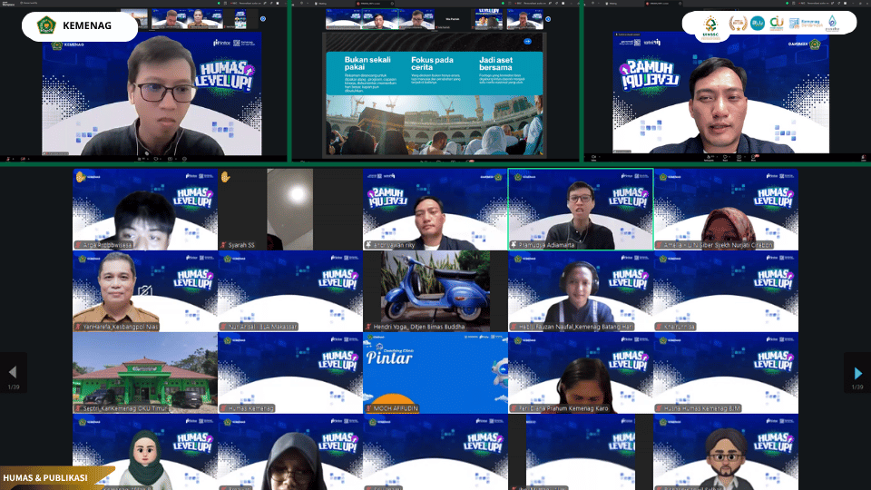 Suasana pelaksanaan Humas Level Up 2026 Pertemuan Ke-11 yang membahas strategi videografi dan visual storytelling bagi pranata humas.