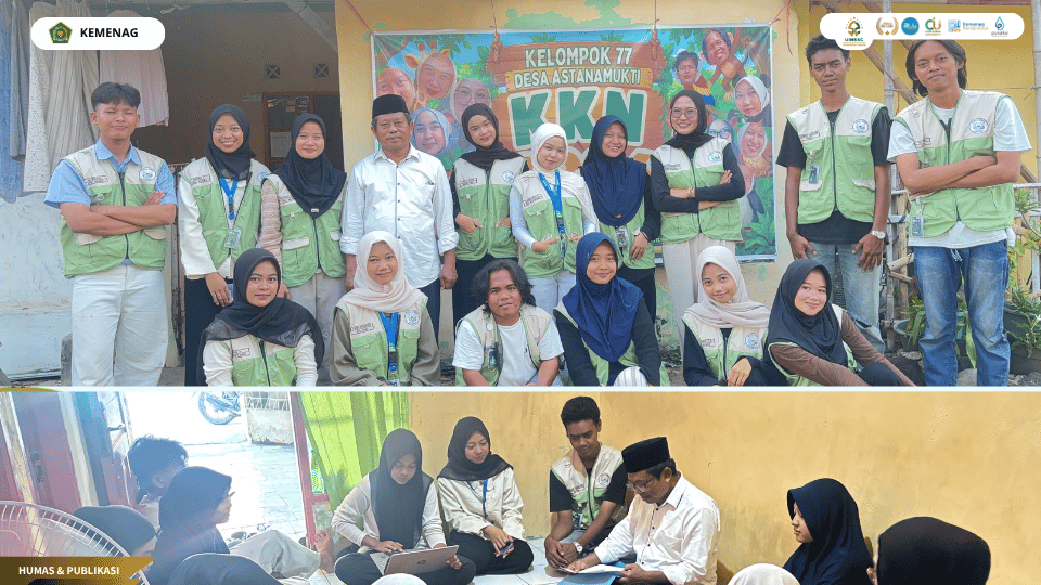 DPL KKN 77 Dr. H. Yusuf melakukan monitoring program literasi di Desa Astanamukti