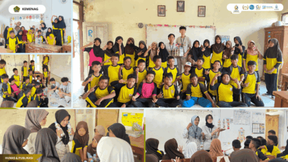 KKN 127 UIN Siber Syekh Nurjati Cirebon mengajarkan praktik pembuatan ecobrick kepada siswa SDN 2 Pamengkang