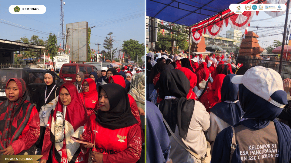 KKN 51 UIN Siber Cirebon mengikuti Jalan Santai HUT RI ke-81 di Kecamatan Panguragan