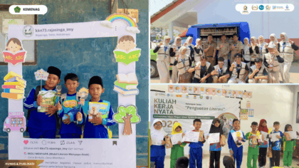 Kegiatan Moli Menyapa KKN 73 UIN Siber Cirebon melalui lomba bercerita dan menggambar siswa SD di Rajasinga