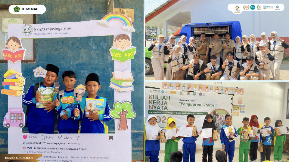 Kegiatan Moli Menyapa KKN 73 UIN Siber Cirebon melalui lomba bercerita dan menggambar siswa SD di Rajasinga