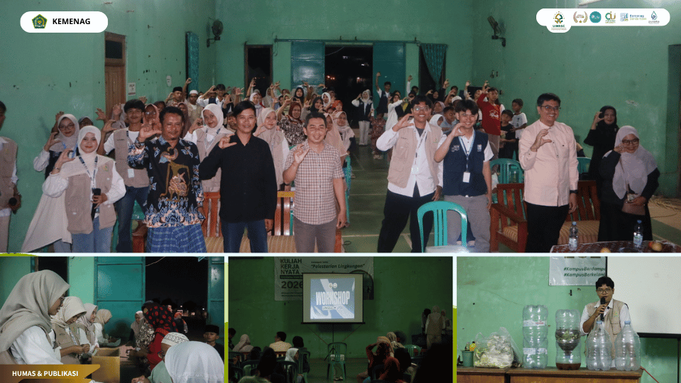 Mahasiswa KKN 142 UIN Siber Syekh Nurjati Cirebon dan KKN 05 LP3I berkolaborasi dalam workshop pengelolaan sampah di Desa Kalibaru