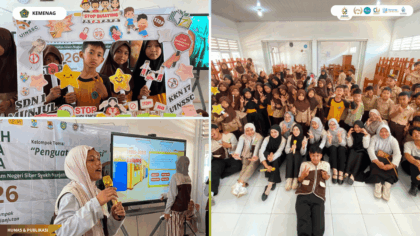 Mahasiswa KKN 17 UIN Siber Cirebon memberikan edukasi anti-bullying kepada siswa SDN 1 Munjul