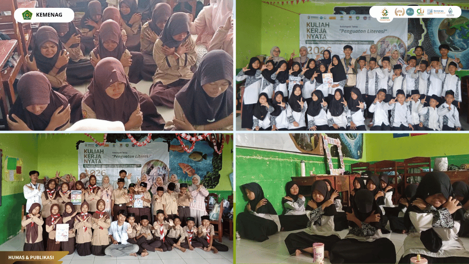 Mahasiswa KKN Kelompok 12 UIN Siber Cirebon memberikan edukasi antibullying kepada siswa MI Wathoniyah I Kanci