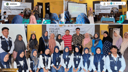 Mahasiswa KKN Kelompok 22 UIN Siber Syekh Nurjati Cirebon menggelar Seminar Penguatan Literasi di Balai Desa Bandengan bersama wali murid dan perangkat desa.