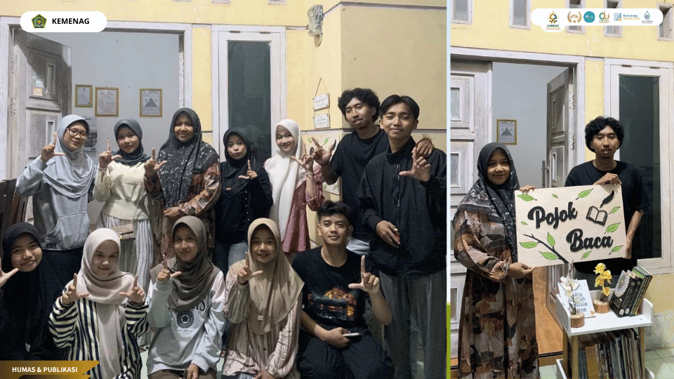 Peresmian Pojok Baca KKN Tematik 25 di rumah warga Blok Karangsambung Desa Luwung