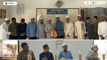 Serah terima mahasiswa KKN Internasional UINSSC di Amanah Wittaya School Pattani Thailand