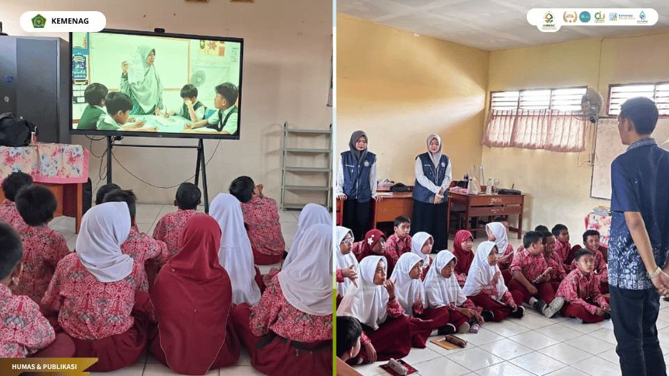 Siswa kelas IV SDN Pegambiran 2 mengikuti Bioskop Literasi bertema Stop Bullying