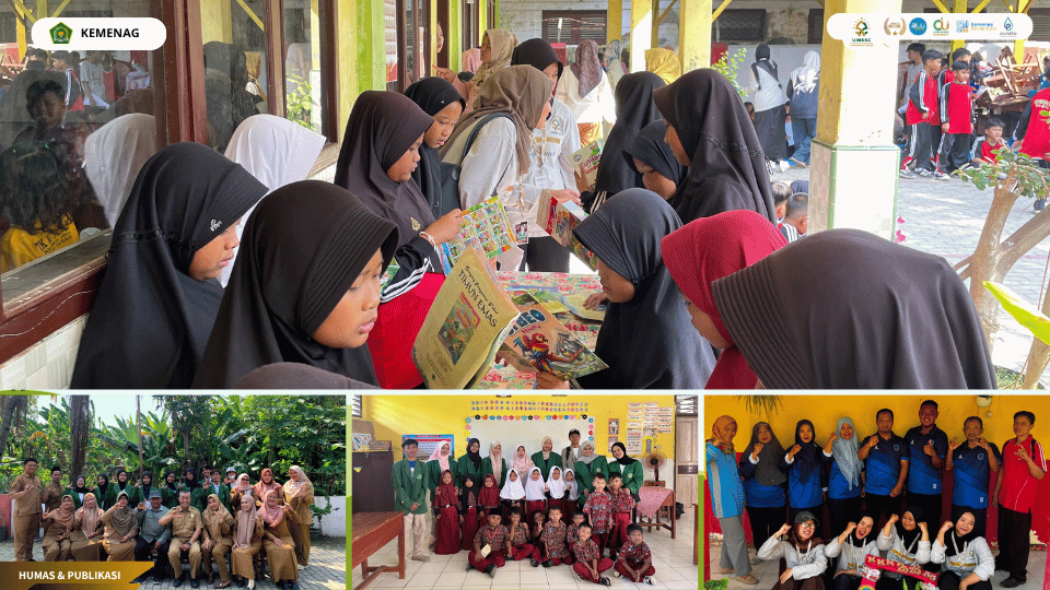 Siswa mengikuti pembelajaran literasi interaktif bersama mahasiswa KKN 58