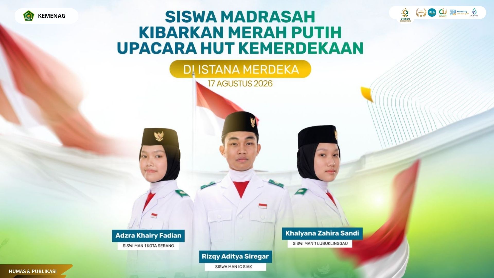 Tiga Siswa Madrasah Terpilih Jadi Paskibraka HUT ke-81 RI di Istana Merdeka