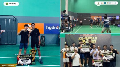 Mahasiswa HES UIN Siber Cirebon Juara 1 Ganda Putra di Piala Komandan Pussenif Bandung
