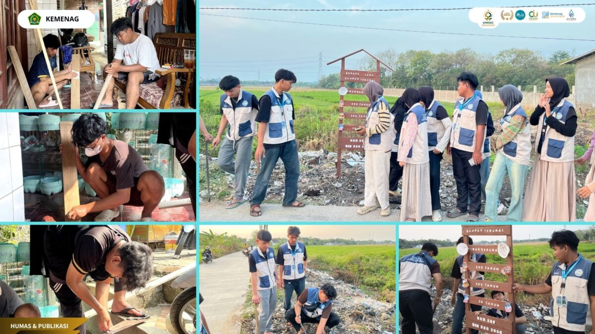 KKN 126 UIN Siber Cirebon Hadirkan Papan Informasi Waktu Urai Sampah di Banjarwangunan