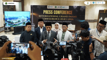 International Grand Imams Conference 2026 mempertemukan imam besar dari berbagai negara di Jakarta.