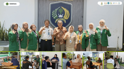Mahasiswa BKI UIN Siber Cirebon melaksanakan layanan konseling individual dalam kegiatan PPL di Rutan Kelas I Cirebon.