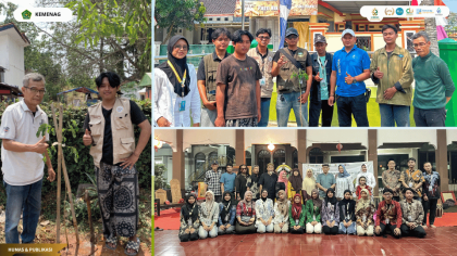 Mahasiswa KKN 63 UIN Siber Syekh Nurjati Cirebon bersama masyarakat menanam pohon di Desa Gegesik Kulon