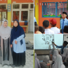 Mahasiswa PLP PGMI UIN Siber Cirebon menggunakan media Augmented Reality dalam pembelajaran di CIS Cirebon