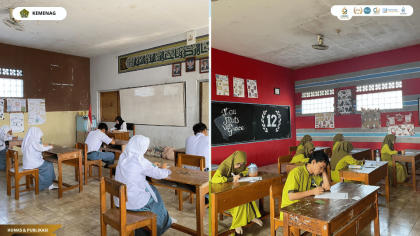 Mahasiswa PLP UIN Siber Cirebon membantu pelaksanaan Penilaian Tengah Semester di MA Al-Ishlah Bobos.