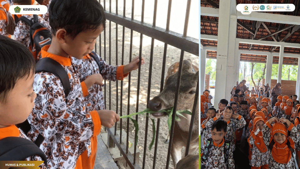 Mahasiswa PLP UIN Siber Cirebon mendampingi anak-anak TKIT Sabilul Huda dalam kegiatan outing class di Gedung Negara.