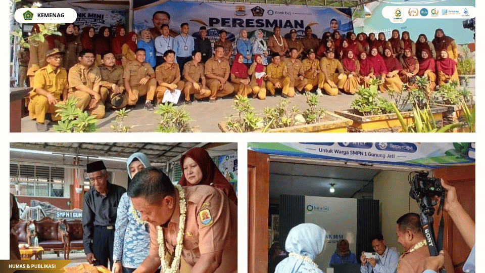 Mahasiswa PLP UIN Siber Cirebon menghadiri peresmian program pendidikan di SMP Negeri 1 Gunung Jati
