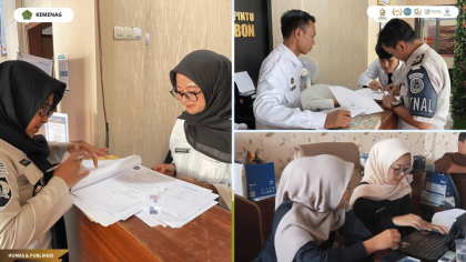 Mahasiswa PPL PMI UIN Siber Cirebon melaksanakan kegiatan di Bapas Kelas I Cirebon.