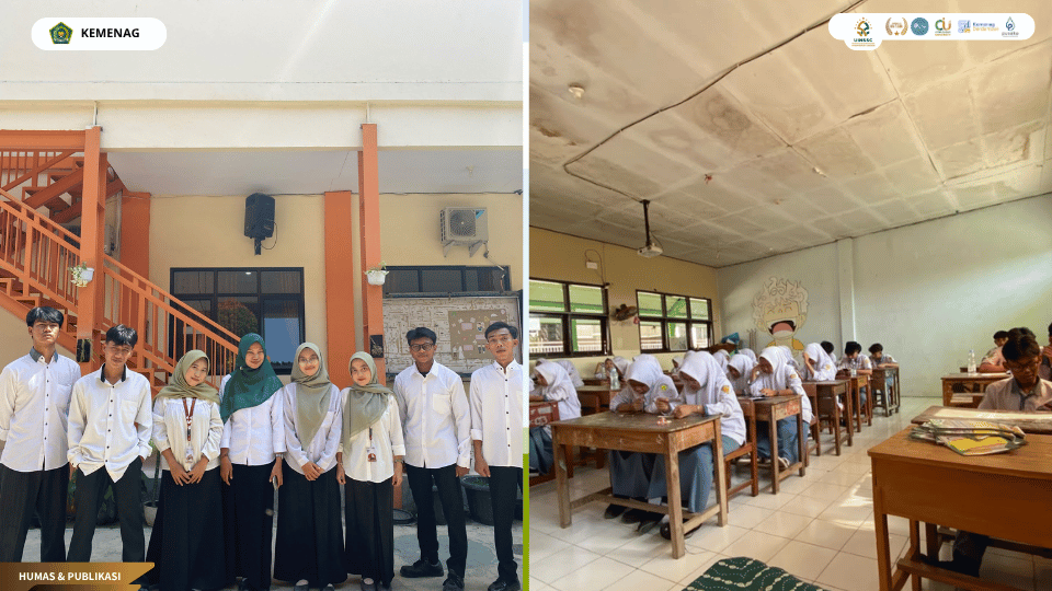 Mahasiswa PPL UIN Siber Cirebon mengawal pelaksanaan Asesmen Tengah Semester di MAN 4 Cirebon.