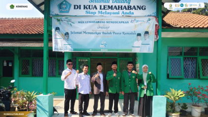 Penyerahan mahasiswa PPL UIN Siber Cirebon kepada KUA Kecamatan Lemahabang.
