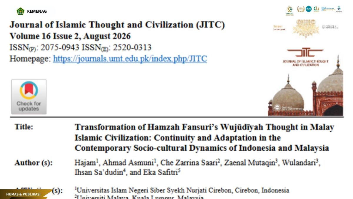 Prof Hajam Tembus Jurnal Scopus Q1, Perkuat Riset Kolaborasi Internasional UIN Siber Cirebon