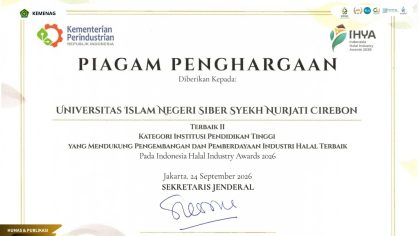 UIN Siber Cirebon Raih Terbaik II Indonesia Halal Industry Awards 2026