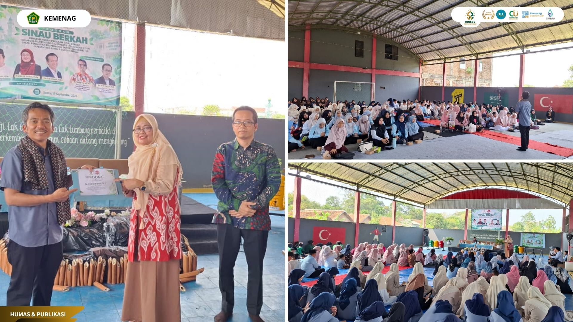 Seminar Program Sinau Berkah di Auditorium Yayasan Akmala Sabila Cirebon, Sabtu (19/9/2026), menghadirkan Dr. Taufiq Supriadi, M.T., untuk memperkuat pendidikan lingkungan dan ekopedagogi menuju pesantren ramah lingkungan.