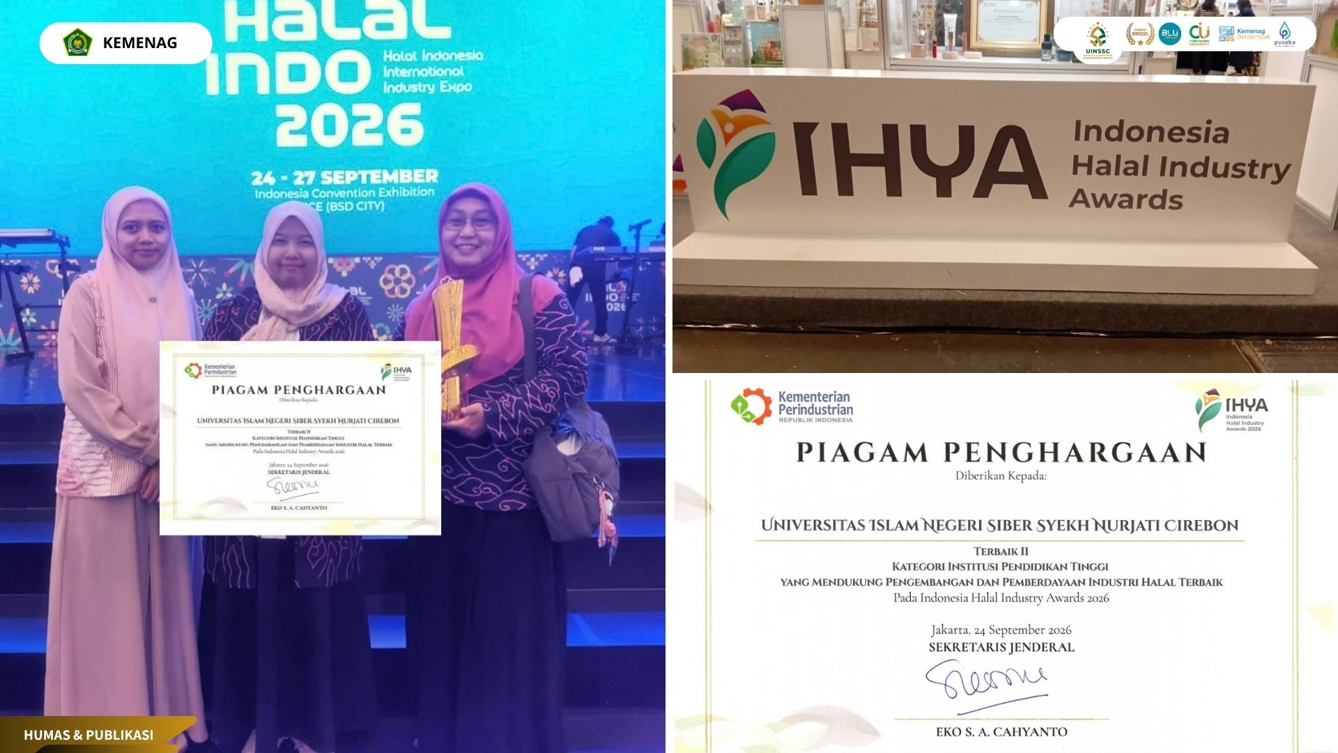 UIN Siber Cirebon Raih Terbaik II Indonesia Halal Industry Awards 2026