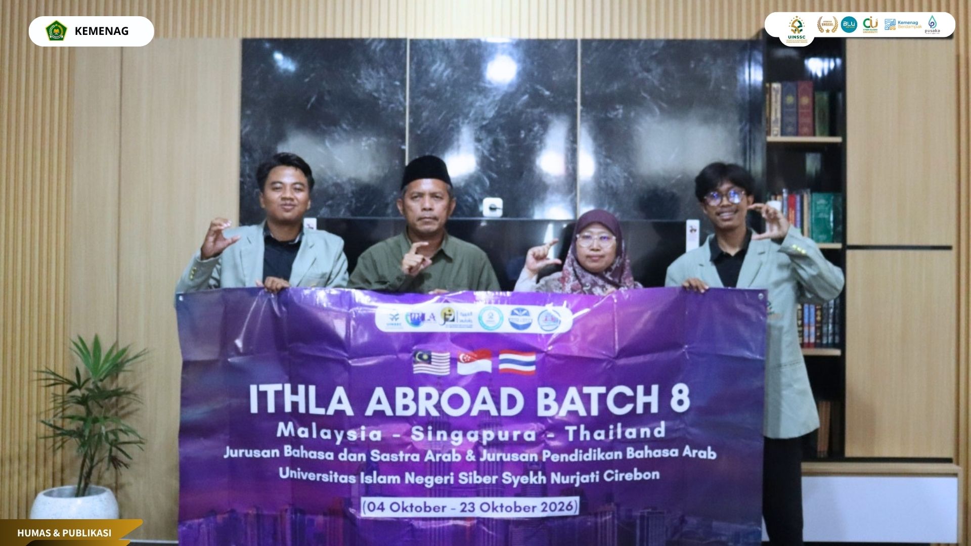 Dari Cirebon Menembus Asia Tenggara, Dua Mahasiswa PBA UIN Siber Ikuti ITHLA Abroad Batch 8