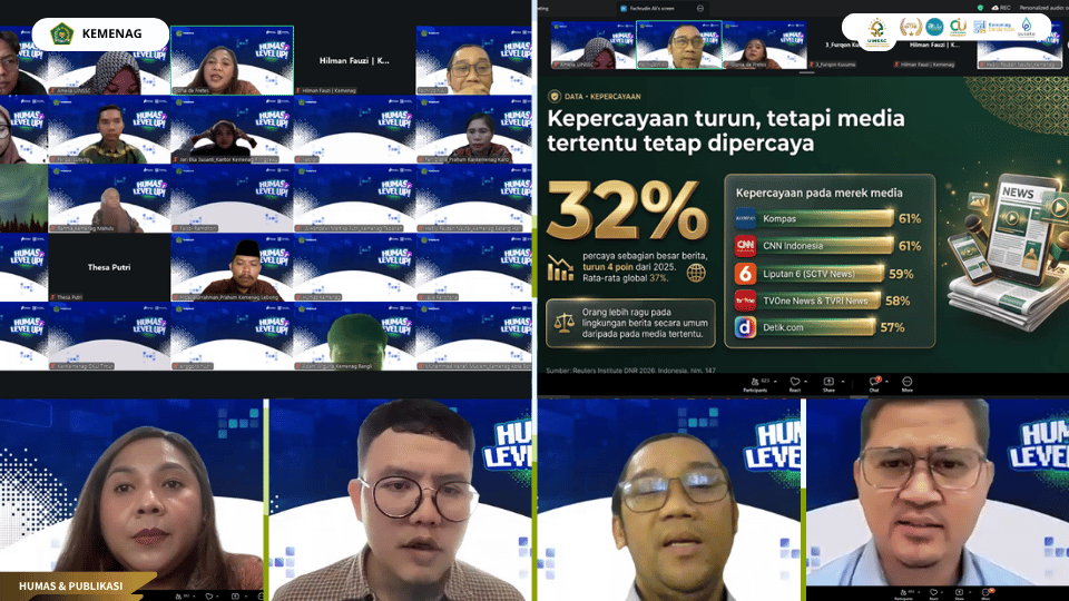 Humas Level Up #17 membahas lanskap media sosial dan strategi komunikasi publik berbasis data.