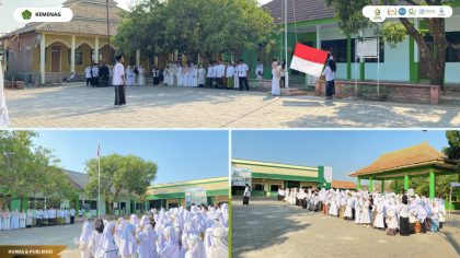 Mahasiswa PLP FITK UIN Siber Cirebon mendampingi rangkaian peringatan Hari Santri Nasional 2026 di MA Darul Ma’sholeh yang diisi dengan upacara, hadroh, pidato keislaman, dan nasyid