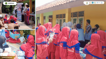 Mahasiswa PLP UIN Siber Cirebon bersama siswa MI Teladan Langensari dalam kegiatan Lapak Buku untuk meningkatkan minat baca. Nama File Foto mahasiswa-plp-uin-siber-cirebon-