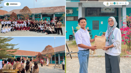 Mahasiswa PLP UIN Siber Cirebon mendampingi siswa dalam pelantikan OSIS dan ekstrakurikuler SMK Mekanika Buntet Pesantren