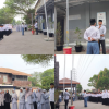 Mahasiswa PLP UIN Siber Cirebon mengikuti upacara Sumpah Pemuda di SMP IT Akmala Sabila untuk menumbuhkan nasionalisme dan semangat persatuan.