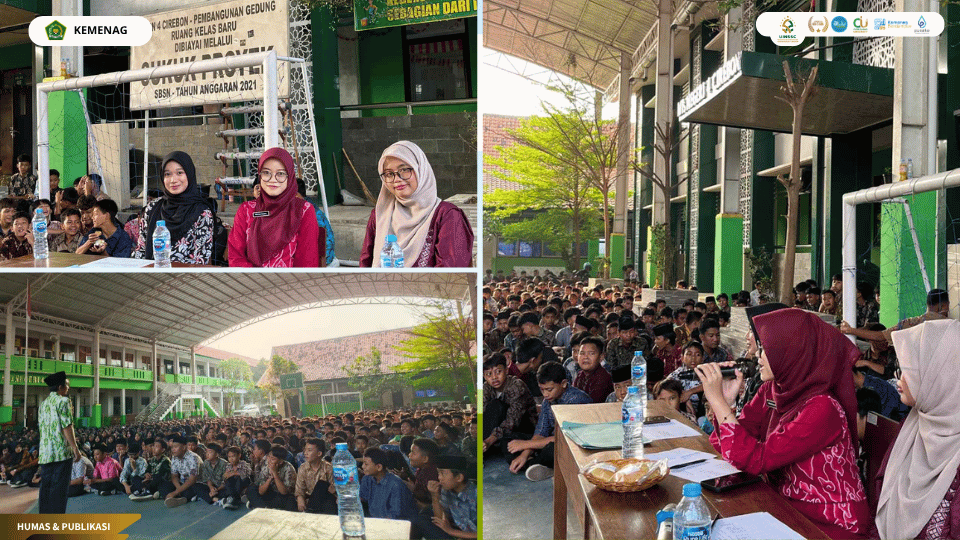 Mahasiswa PLP UIN Siber Cirebon menjadi juri dalam kegiatan pidato tiga bahasa di MTs Negeri 4 Cirebon