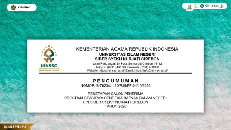 Pengumuman Penetapan Calon Penerima Program Beasiswa Cendekia Baznas Dalam Negeri Tahun 2026
