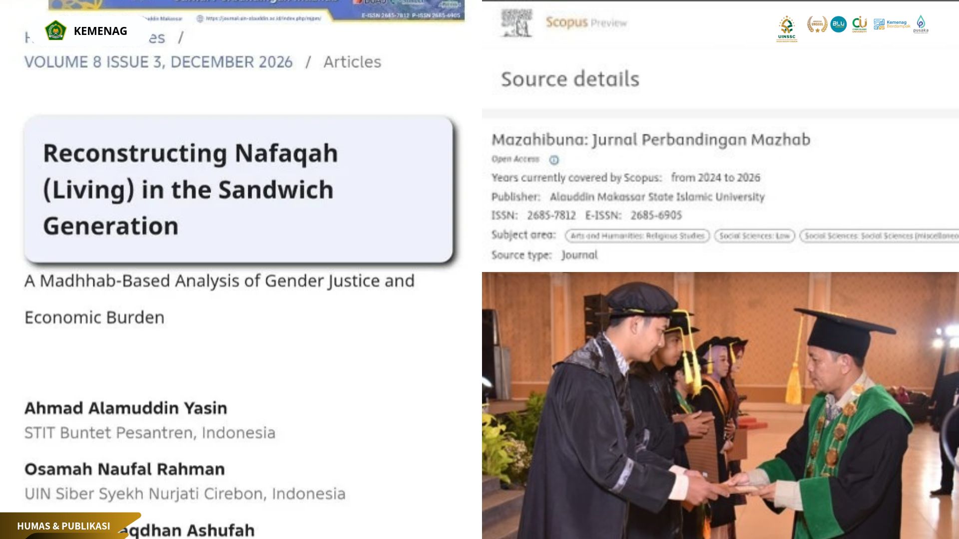 Mahasiswa Beasiswa Rektor UIN Siber Cirebon Tembus Jurnal Scopus, Angkat Isu Nafkah Generasi Sandwich