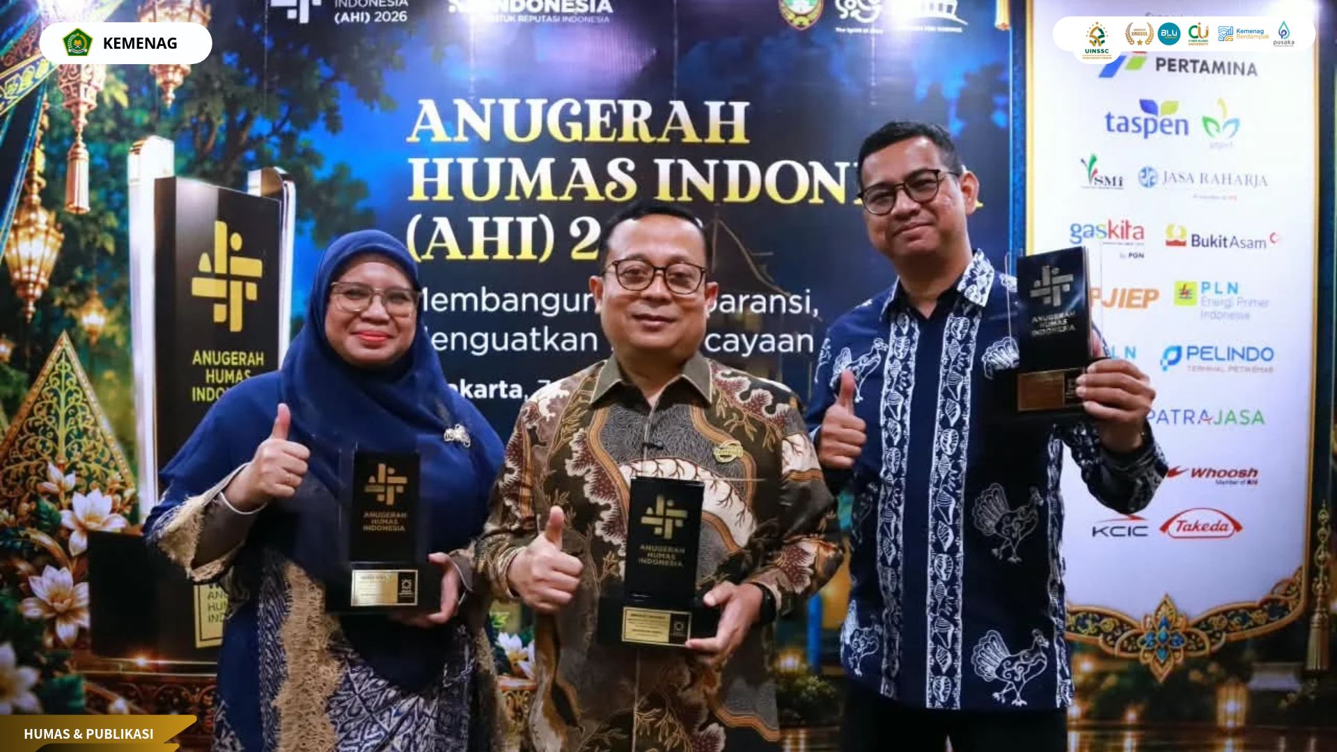 Raih Tiga Penghargaan AHI 2026, Kemenag Perkuat Keterbukaan Informasi dan Komunikasi Publik